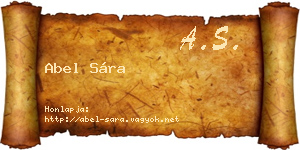 Abel Sára névjegykártya