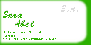 sara abel business card